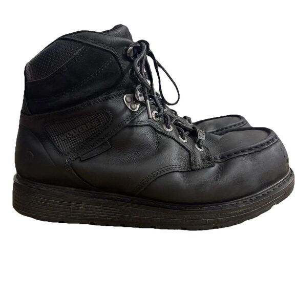Wolverin Hellcat Ultraspring Moc Toe Boots Mens 13 Extra Wide Black Leather Work main image 4